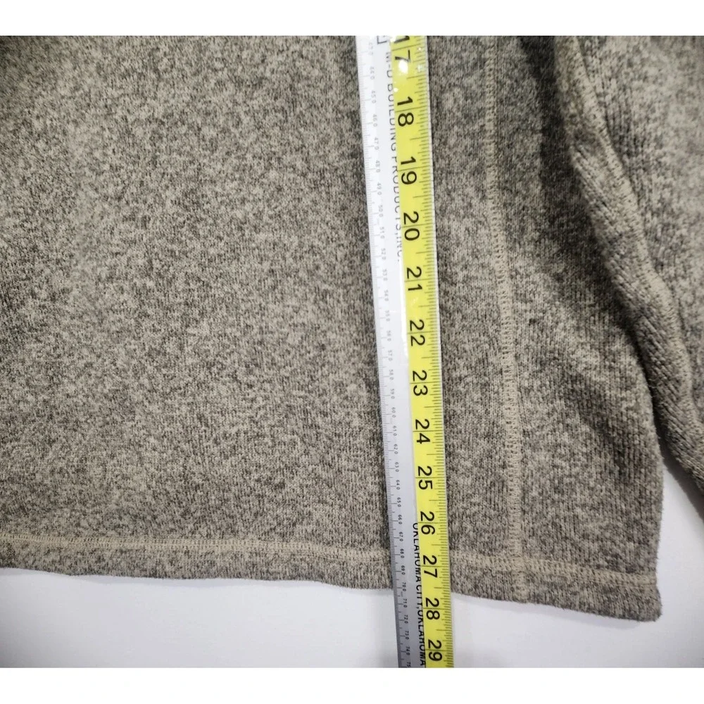 The North Face‎ Men's 1/4 Zip Fleece Pullover Cozy Sweater Beige Size L